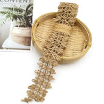 ruban jute beige motif géométrique rustique double face emballage cadeau decoration maison