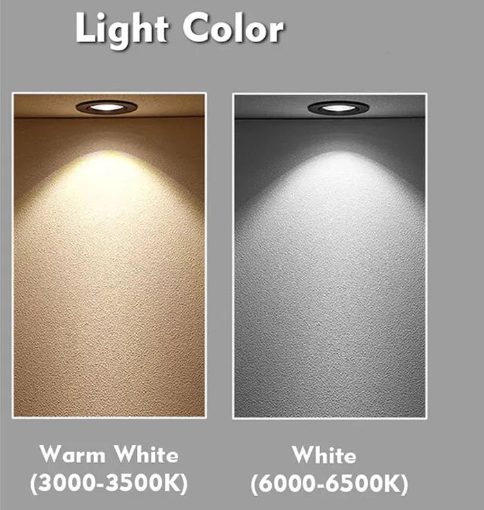 Spot LED argenté moderne adhésif 120° blanc froid 60lm 12V 68mm pièces