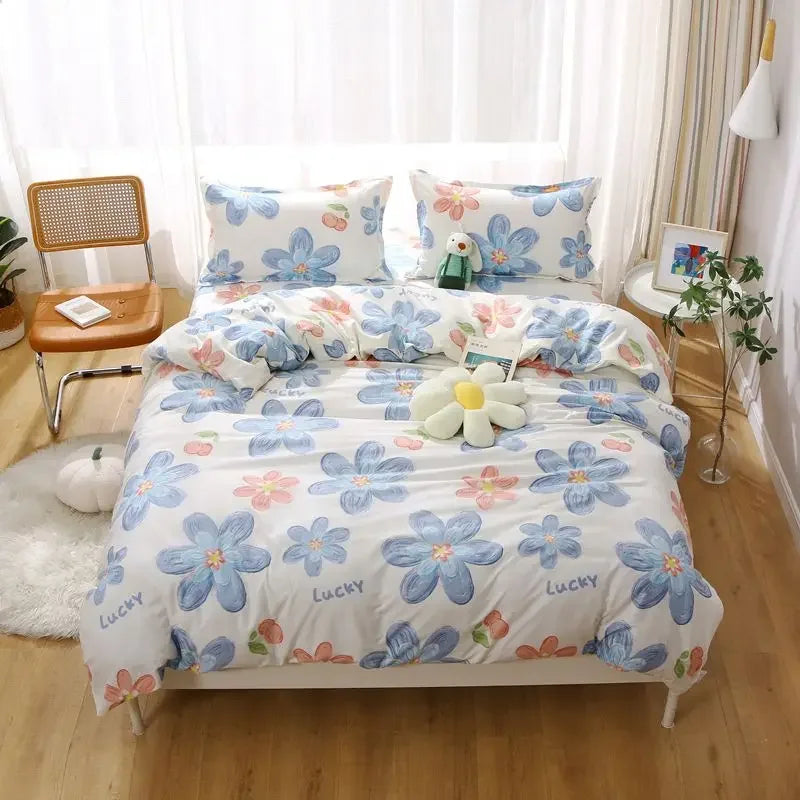 ensemble literie moderne noir blanc motif géométrique housse couette oreillers polyester