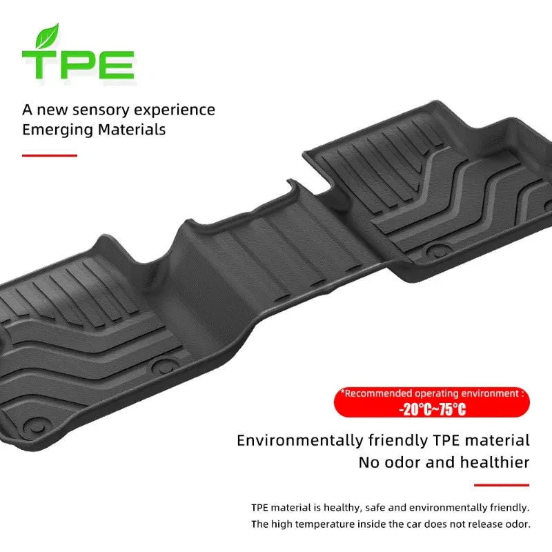 tapis sol voiture noir rayures horizontales moderne imperméable facile nettoyer tpe caoutchouc fibre synthétique