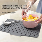 tapis drainage silicone noir moderne rayures diagonales cuisine antidérapant résistant chaleur 40cm 32cm