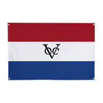 drapeau bannière historique orange blanc bleu rayures laiton décoration murale moderne polyester super tex
