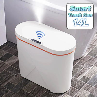 Poubelle automatique avec diffuseur d'huile essentielle rouge