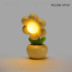 veilleuse led fleur rose verte violacée moderne chambre enfant basse consommation abs