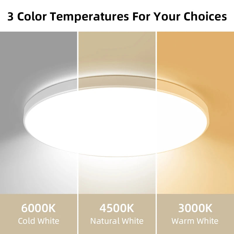 Installation simple du plafonnier LED sur un plafond autonome