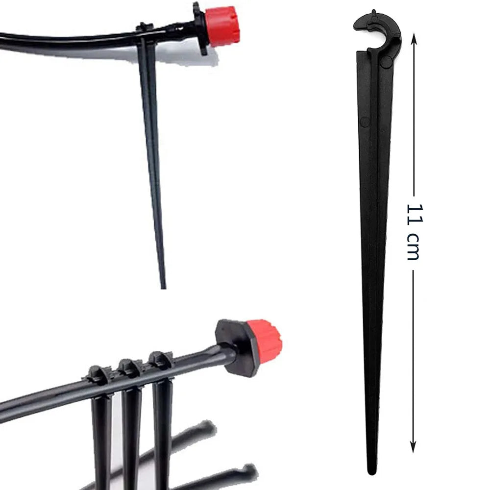 supports fixation tuyaux d'irrigation goutte goutte kit arrosage tiges plastique attaches colliers serrage jardinage