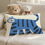 taies d'oreiller animaux nordiques moderne bleu léopard jaune non toxique coton polyester 30x50CM 40x60CM