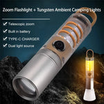 lampe torche rechargeable argent doré moderne pointeur laser réglable transparent