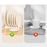 support assiettes blanc moderne rangement vaisselle cuisine organiser stockage multifonction plastique