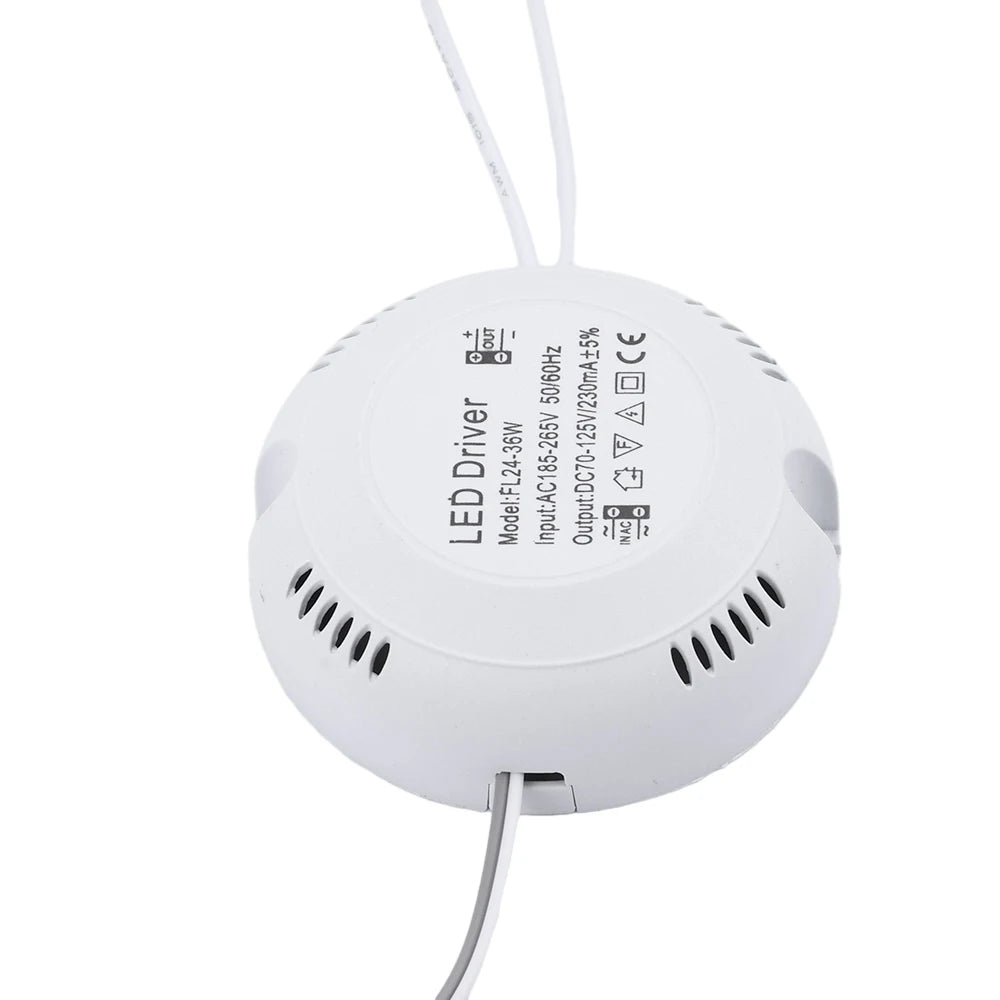 transformateur d'éclairage led driver 220v sortie 24v blanc moderne câbles 68mm opacité rond plat