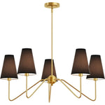 Suspension lumineuse moderne tissu noir blanc abat jour simple minimaliste