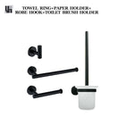 accessoires salle bain noir moderne porte serviettes papier toilette porte robe porte savon tasse