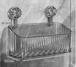 panier rangement mural transparent rayures moderne fixation suction cosmétiques flacons toilette