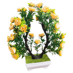 plantes artificielles bonsaï violet rose blanc jaune rouge pot carré mousse verte décoration intérieure