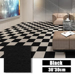tapis auto adhésif carré 30x30cm sol intérieur moderne texture tissée collage facile maison