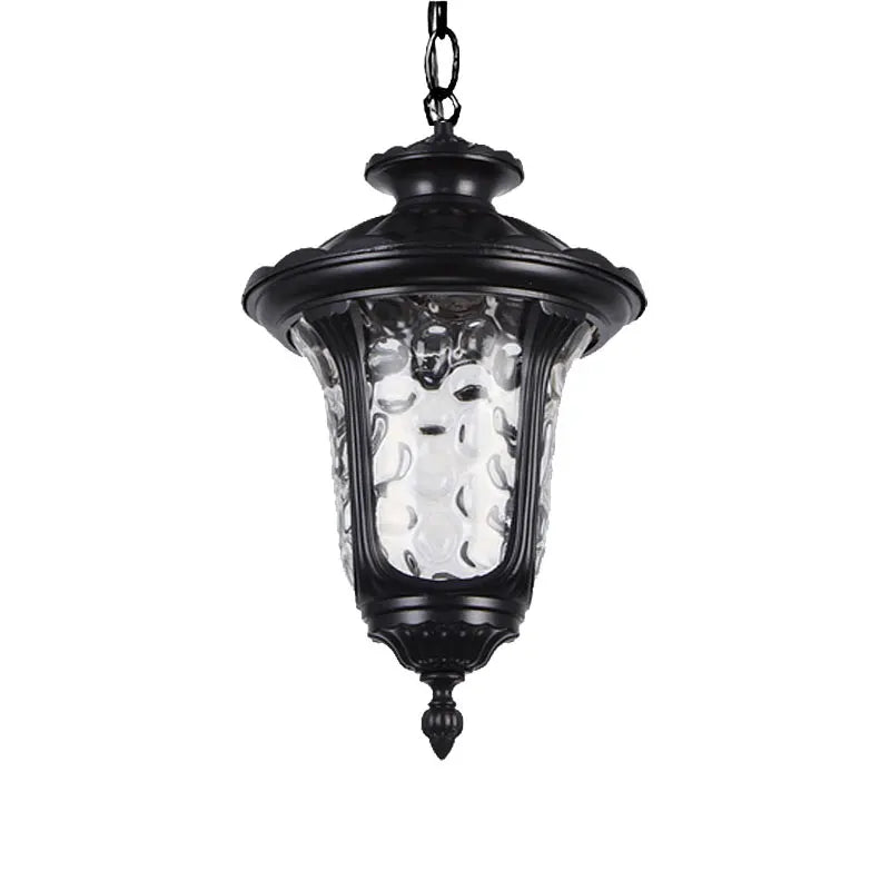 lampe suspendue or noir transparent classique vintage chaîne chambre salon étancheextérieur