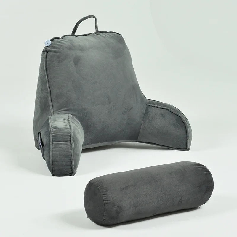 coussin lecture velours gris moderne poche détachable noir bleu vert