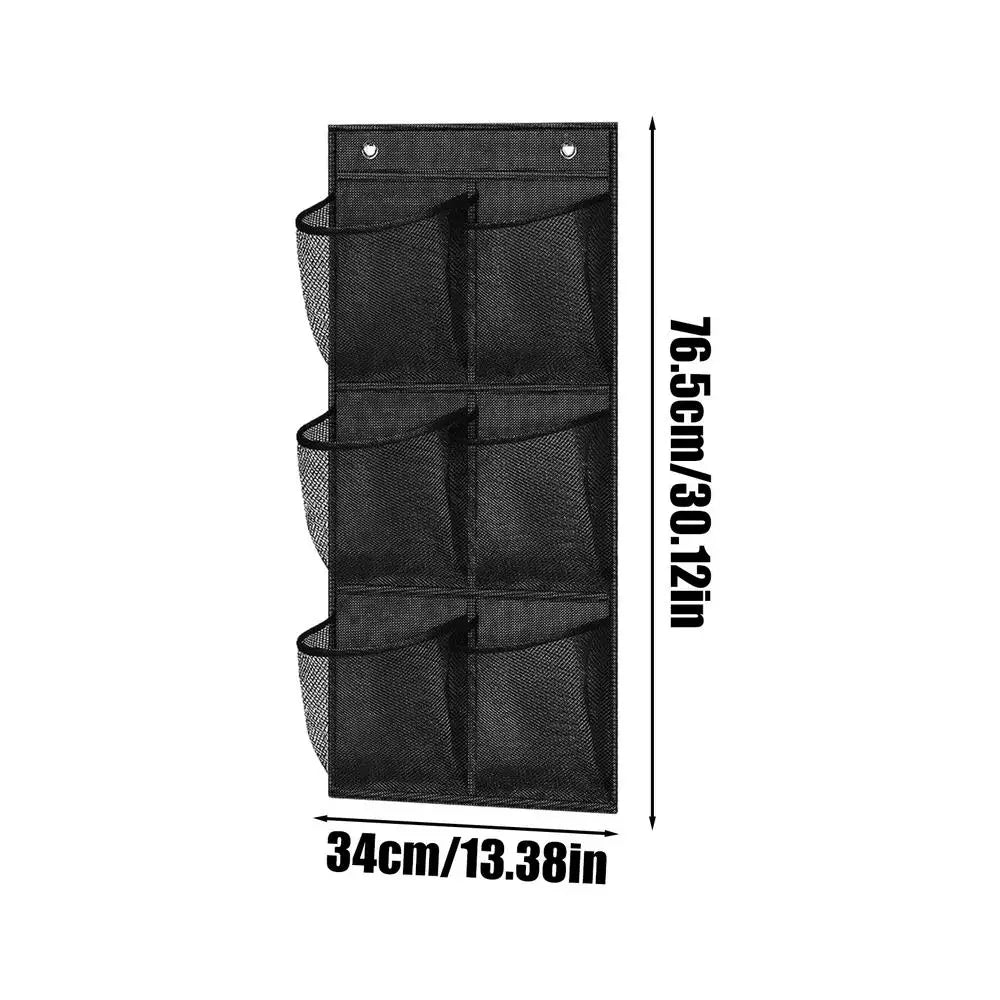 organisateur chaussures suspendu tissu mesh gris blanc noir utilitaire rangement porte mur voyage
