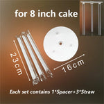 supports gâteau transparents modernes tailles différentes 12 16 20cm barres verticales inclusecake standmulticouchesdiy