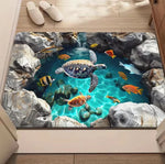 tapis moderne sous marin tortues poissons salon bain extérieur 30x50cm 40x60cm