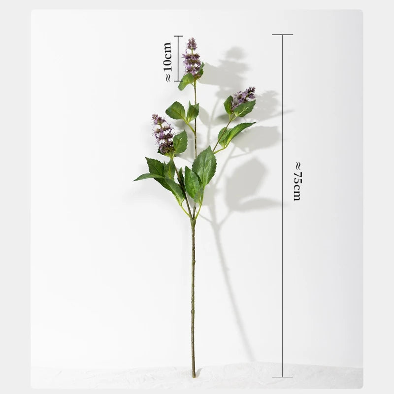 décoration intérieure moderne plante artificielle soie lavande fleurs vertes violette roses 75cm