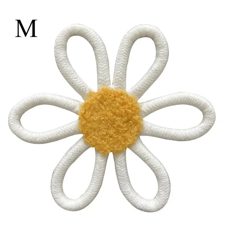 décoration murale tissée corde tressée moderne artisanal blanc marron clair occasion fête anniversaire chambre