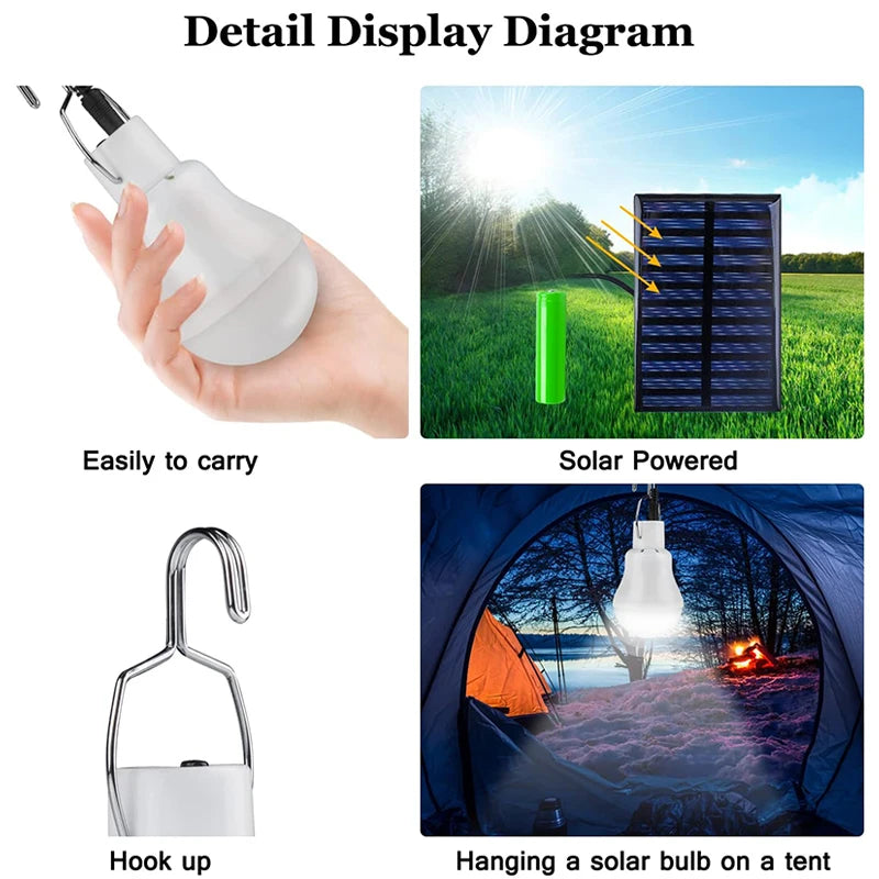 ampoule led solaire rechargeable usb blanc moderne ip55 étanche télécommande