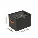 boîte rangement chaussures noire tissu non tissé moderne poignées orange 12 compartiments pliable