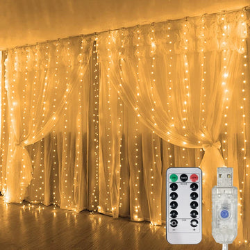 rideau lumineux led usb décoration mariage fête chambre guirlande lumineuse intérieur extérieur blanc multicolore