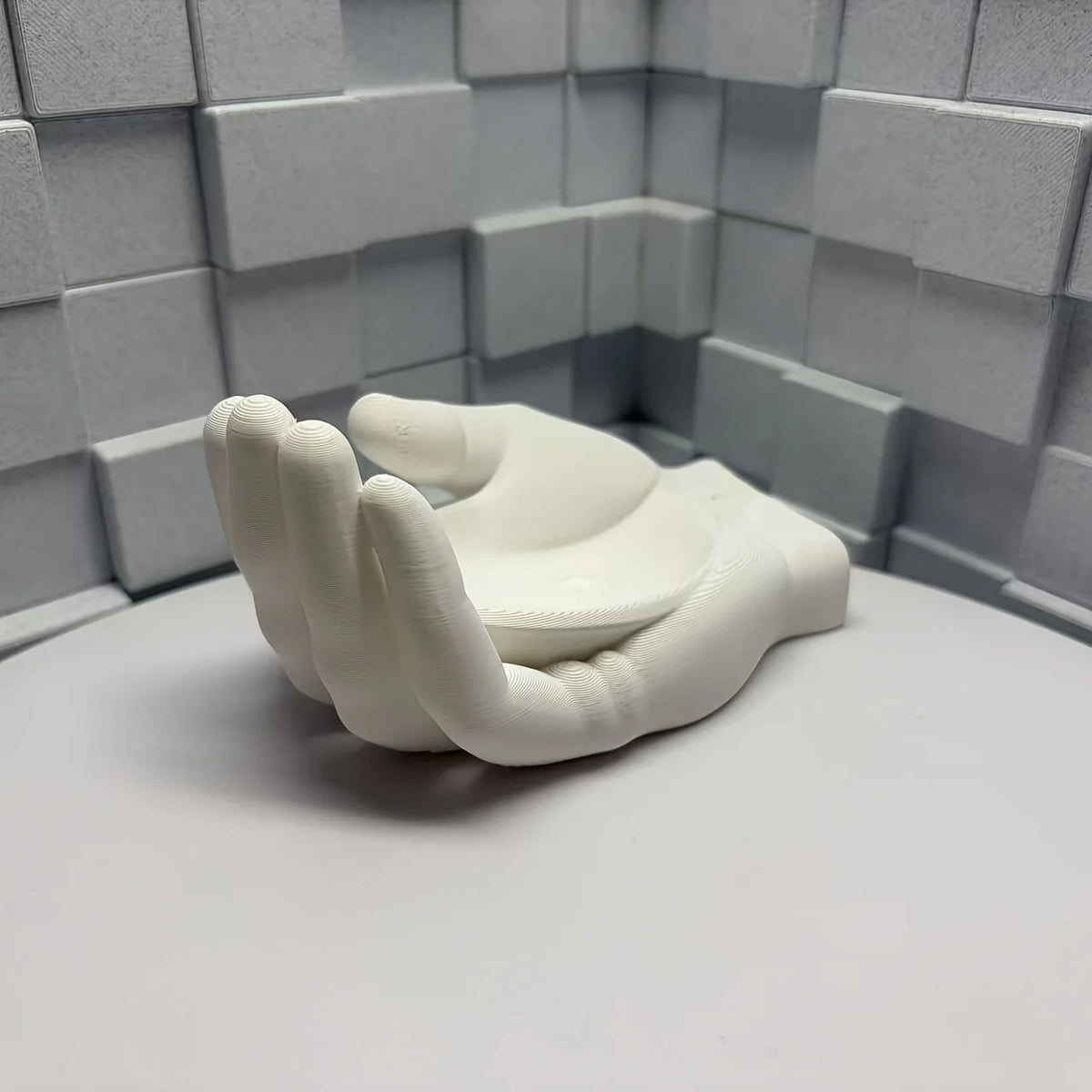 plateau tri bijoux clés sculpture main blanc decoration int exterieur opaque strié impression 3d