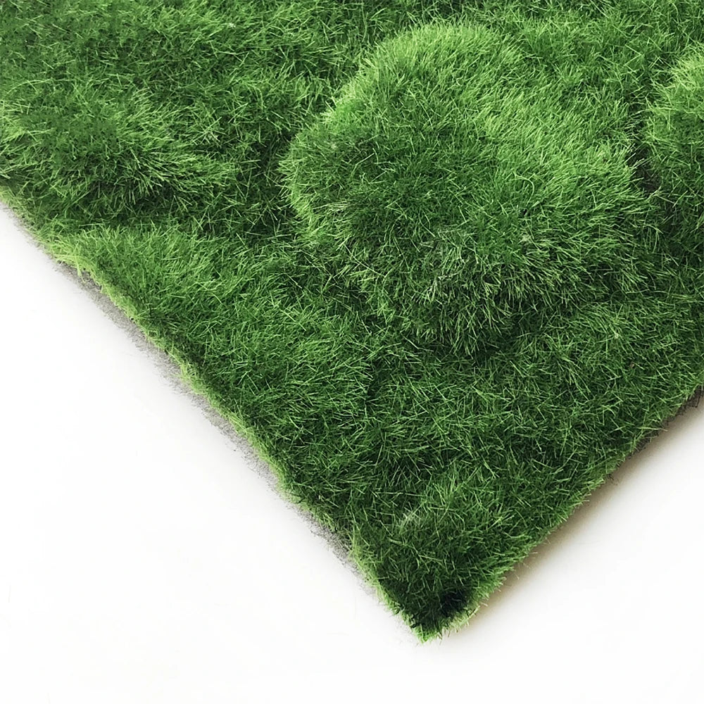 tapis artificiel vert pelucheux moderne décoration extérieure anniversaire exposition bricolage deux poupées chevaux