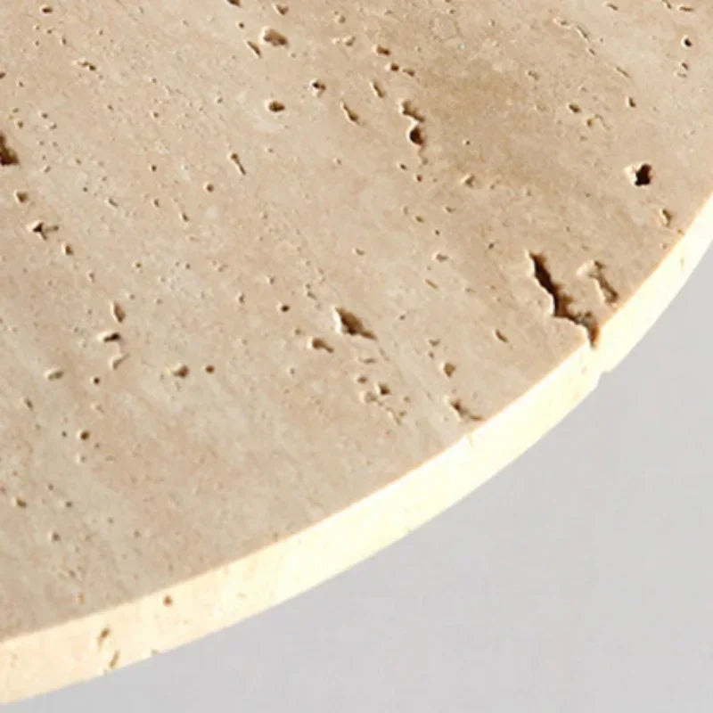 lampe suspendue moderne pierre travertine verre translucide chaîne métallique marron clair 30cm chambre salon