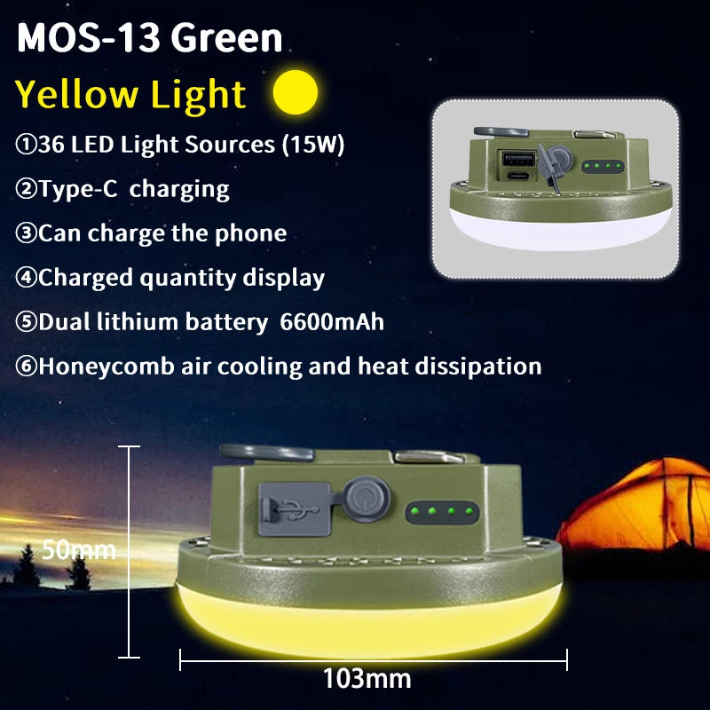 lampe led rechargeable portable bleu orange blanc grille hexagonale moderne aimant puissant