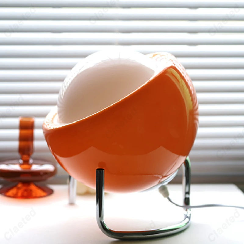 lampe table led orange verre moderne décoration intérieure chambre salon