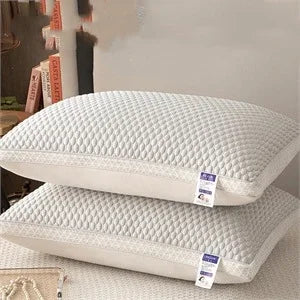 oreillers rectangulaires texturés couleurs rose gris bleu blanc moderne bordure zigzagétailesétales