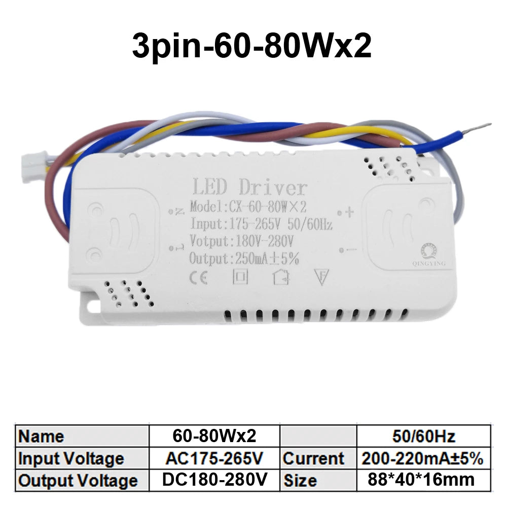 pilote led 24v 200ma 220ma 2pin 3pin 25w 40w 37w 60w 8w éclairage moderne