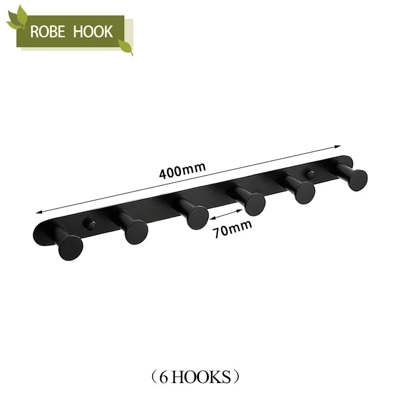 accessoires salle bain porte serviettes noir mat moderne barre serviettes porte savon hygiénique crochets