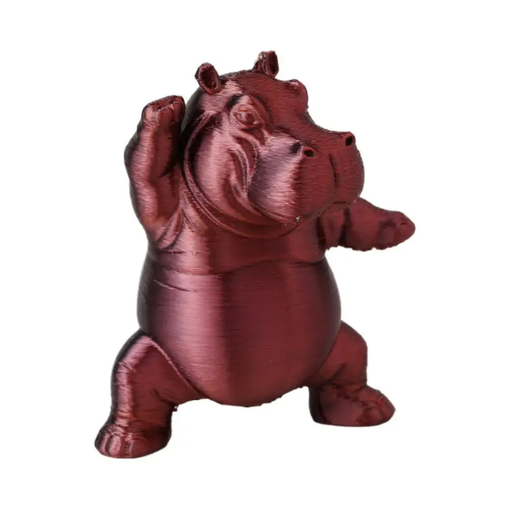 statuette hippopotame résine noire détaillée pose humoristique décoration cadeau articulée.textureGranulee