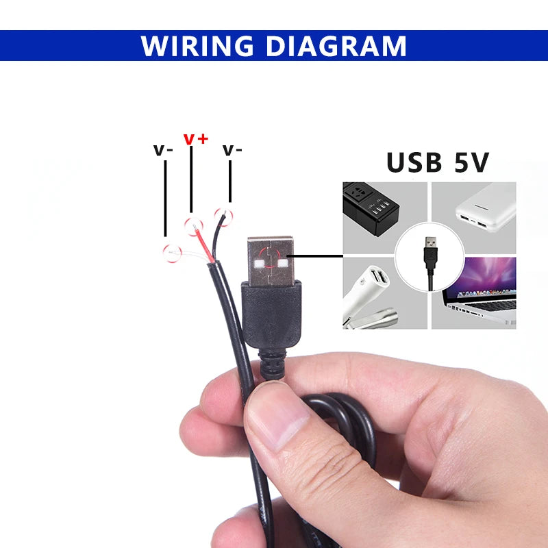 Ruban led 120 diodes metre blanc chaud froid adhésif moderne télécommande contrôleur usb