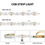 ruban led cob rgbw 12v 24v 768 leds flexible moderne adhésif haute densité