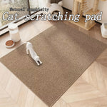 tapis grattage chat tissu texture moderne beige clair polyester lavable protection meubles