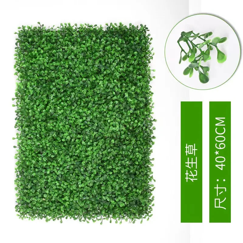 décoration murale artificielle herbe feuilles vertes moderne naturelle intérieure extérieure accrochable