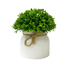 plantes artificielles vertes feuilles fines pot blanc extérieur moderne décoration anniversaire ornement accroché