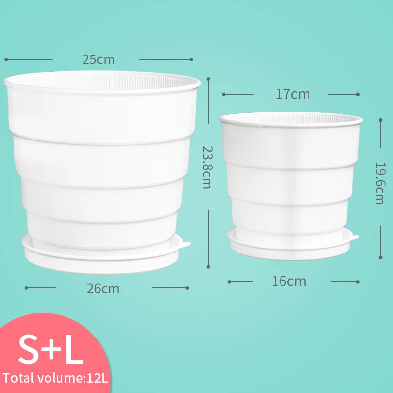 pot fleur plastique blanc rond perforé plantes vertes décoration maison moderne