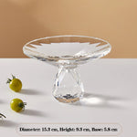 plateau dessert cristal transparent facetté moderne élégant fruits collations luxe
