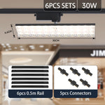 projecteurs led rail noir moderne 30w 60w 30cm 60cm facile certifiés cecccrohs