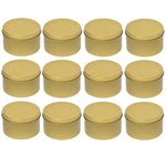 boîtes rondes métal or noir argent contemporaines rangement cosmétiques skincare organiser travel tins cream