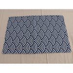 serviettes table japonais motif vagues bleu marine blanc respectueuses environnement