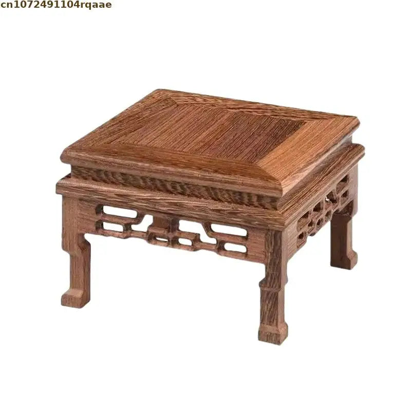 support bois sculpté socle figurine statue décoration maison rétro traditionnel
