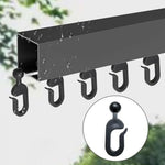 crochets tringle rideau noir minimalistes plastique set 50 pièces accroches rideaux camping gazeboextérieur